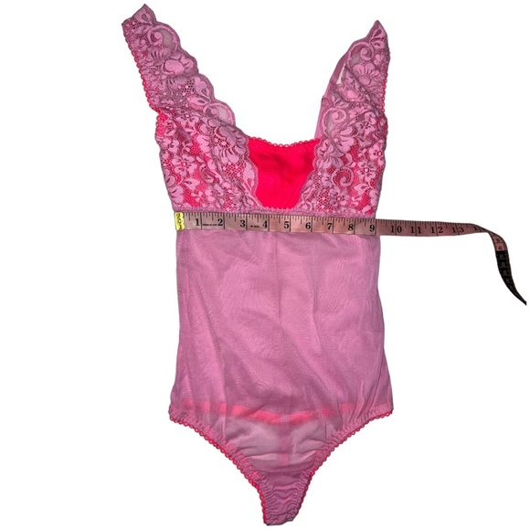 We Are Hah Mesh Bodysuit, Pink, Size S - Picture 4 of 7